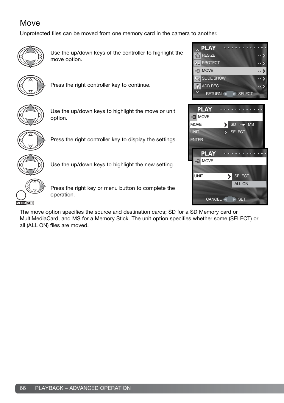 Move | Konica Minolta G600 User Manual | Page 66 / 104