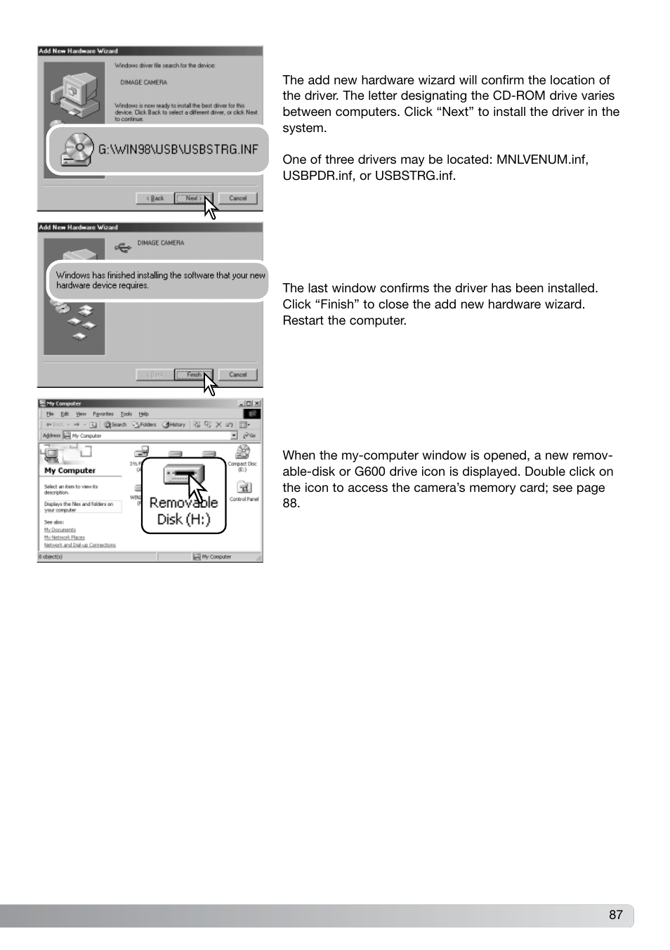 Konica Minolta G600 User Manual | Page 87 / 104