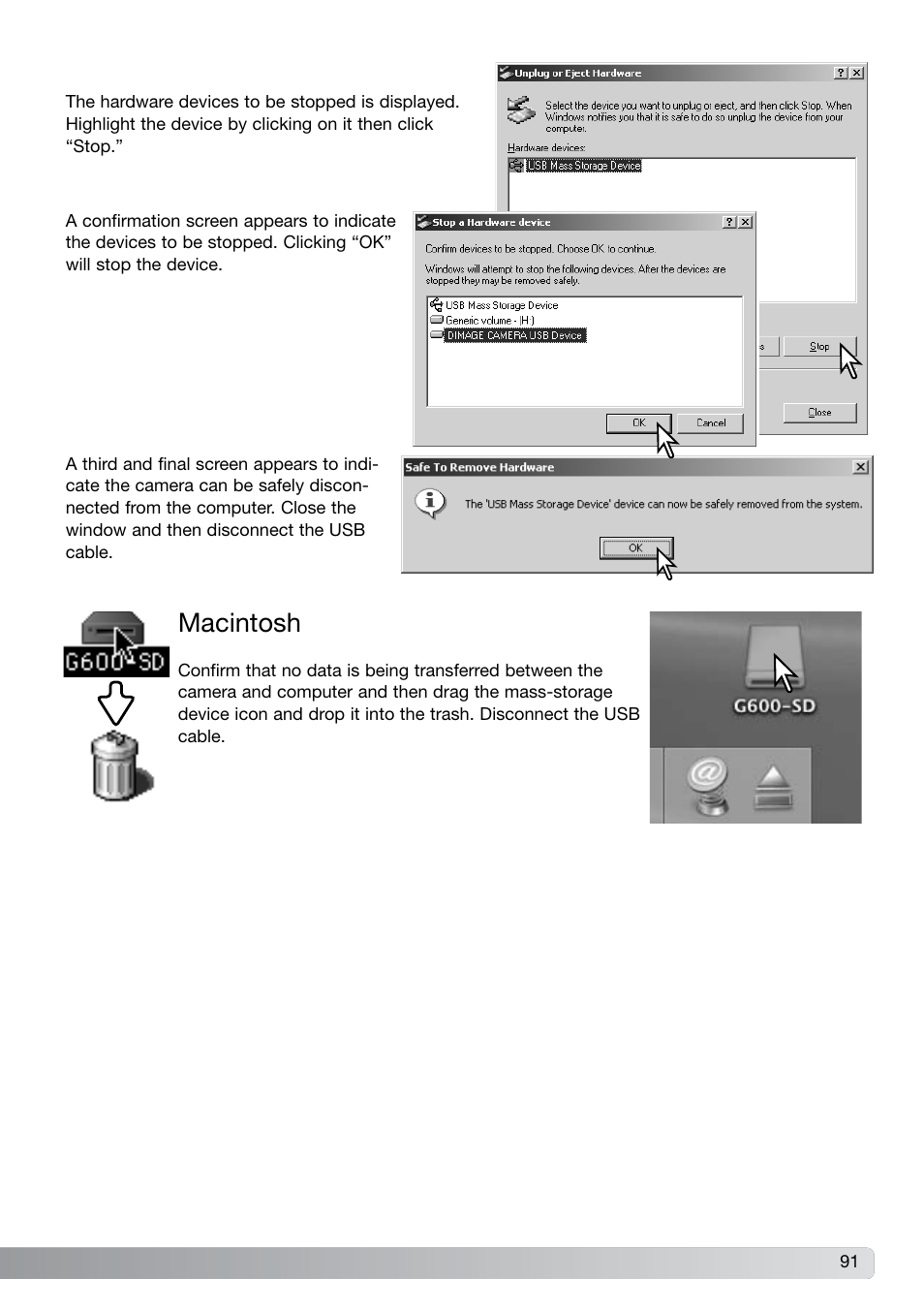 Macintosh | Konica Minolta G600 User Manual | Page 91 / 104