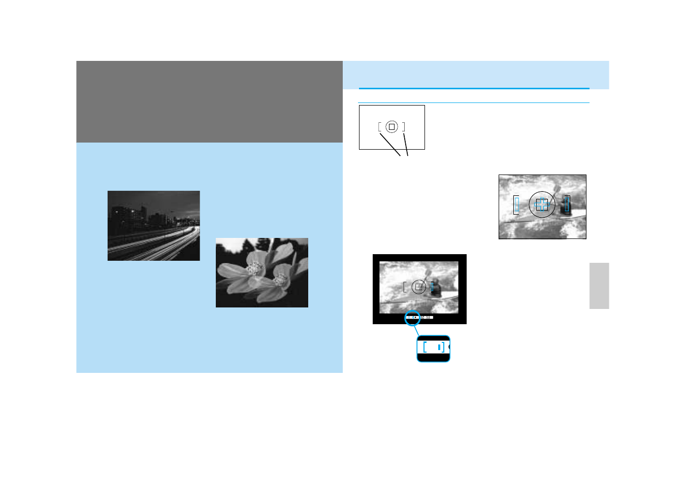 Detailed operation, Focus area | Konica Minolta DYNAX 3 User Manual | Page 34 / 65