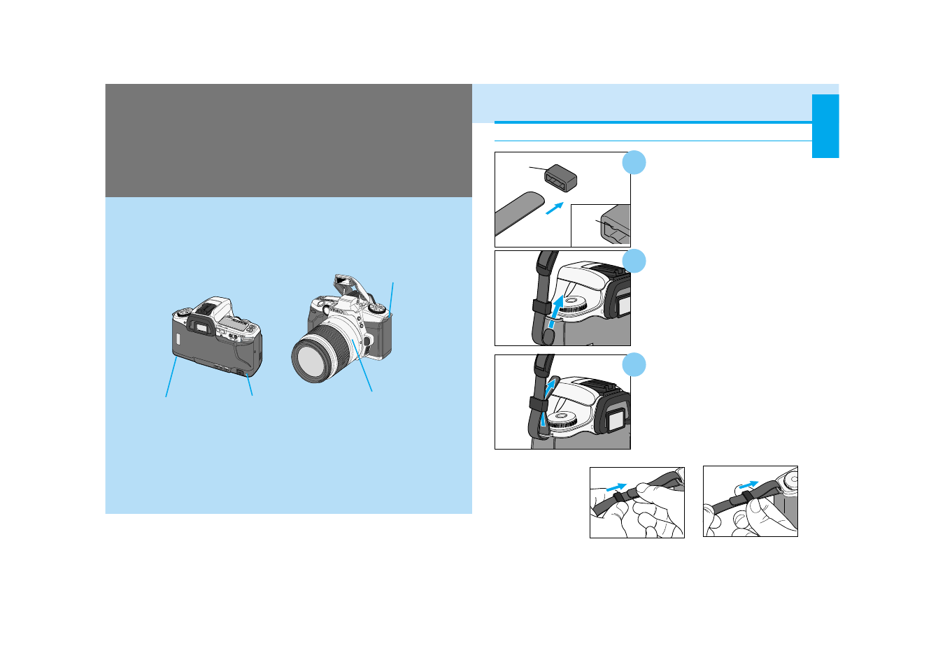 Getting started, Strap | Konica Minolta DYNAX 3 User Manual | Page 9 / 65