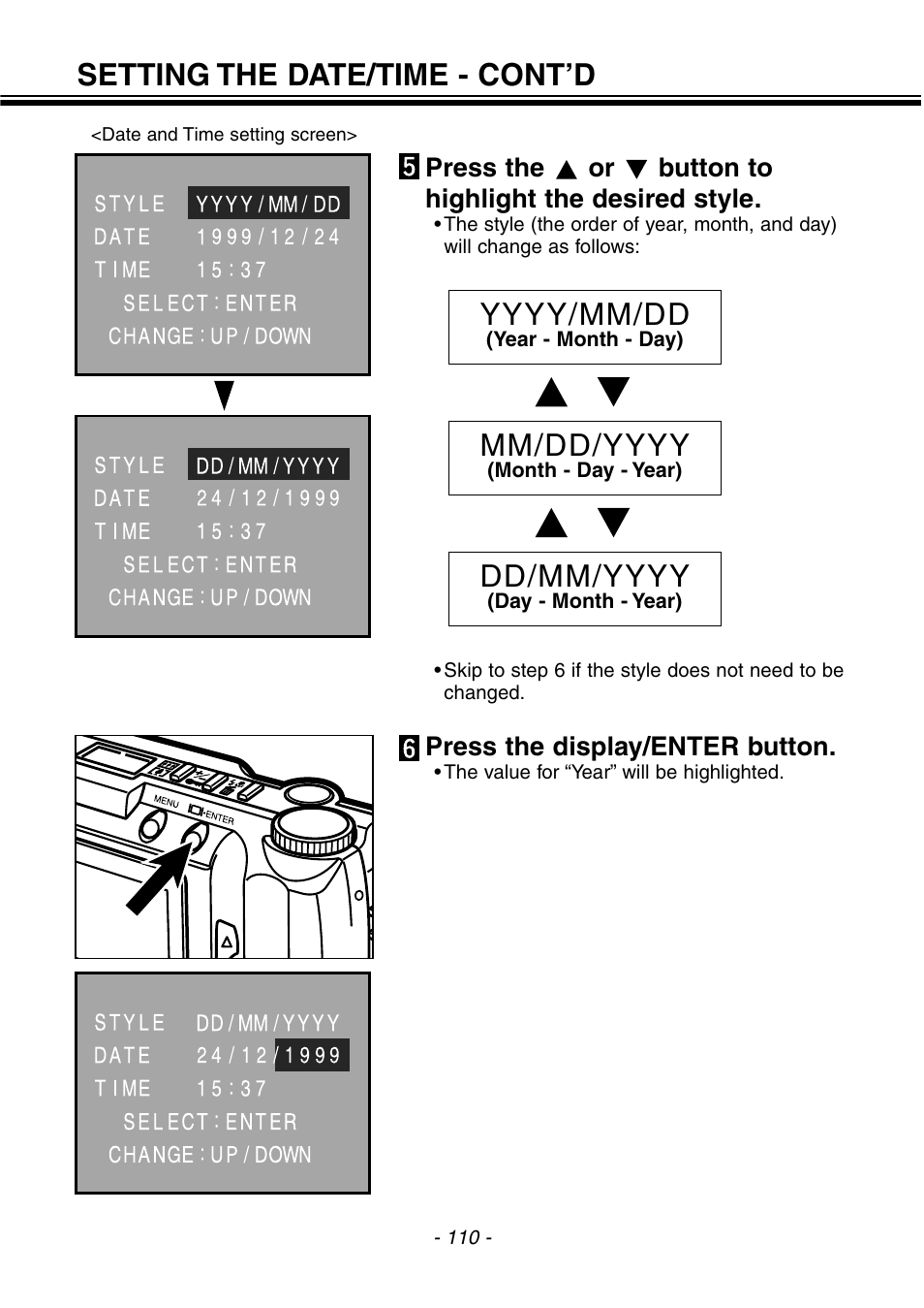 Setting the date/time - cont’d | Konica Minolta pmn User Manual | Page 111 / 131