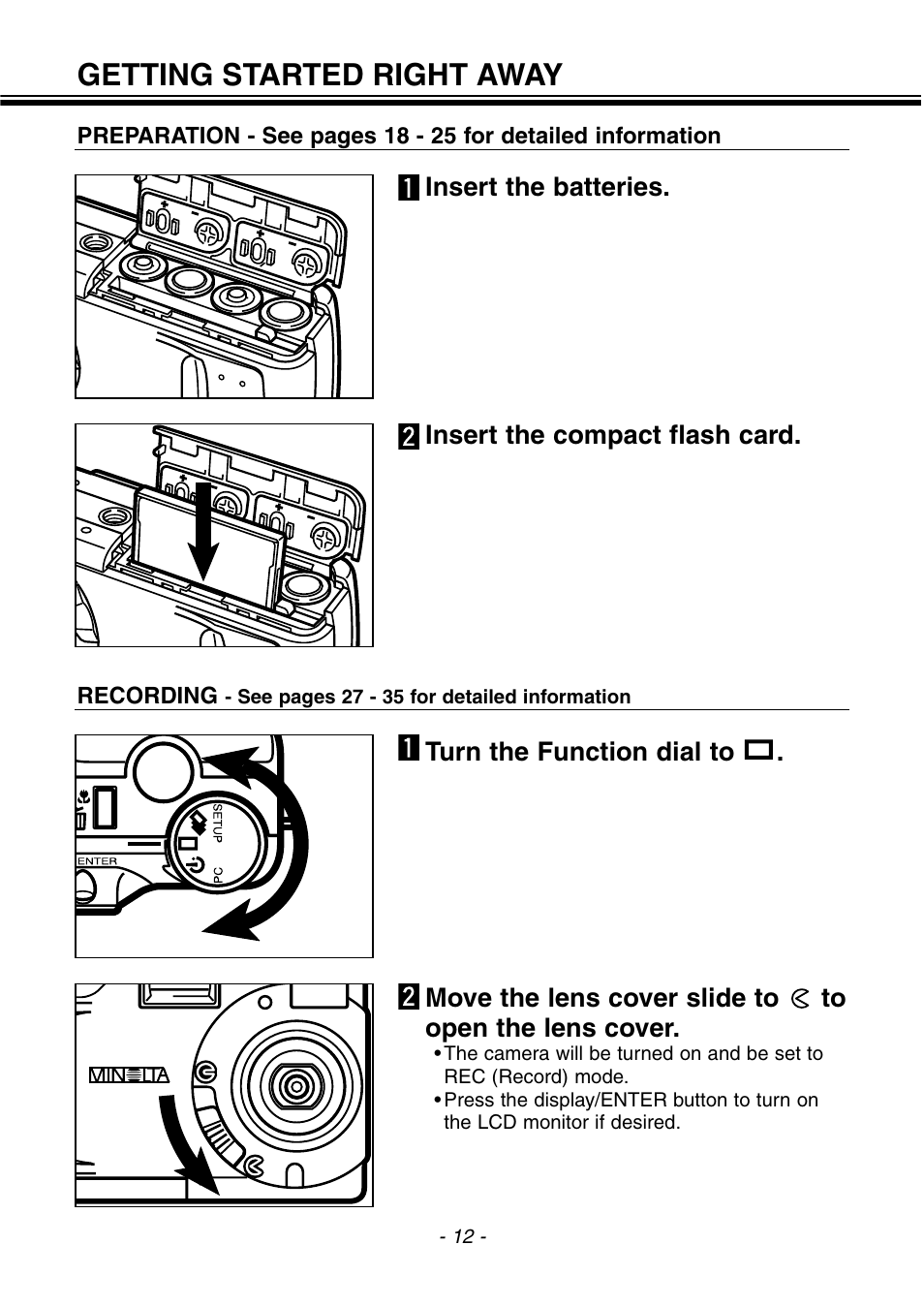 Getting started right away | Konica Minolta pmn User Manual | Page 13 / 131