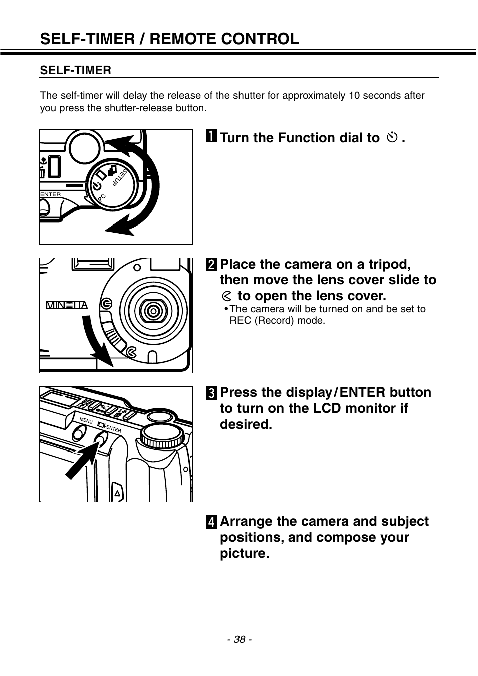 Self-timer / remote control | Konica Minolta pmn User Manual | Page 39 / 131