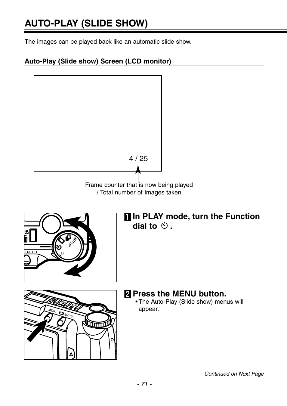 Auto-play (slide show) | Konica Minolta pmn User Manual | Page 72 / 131