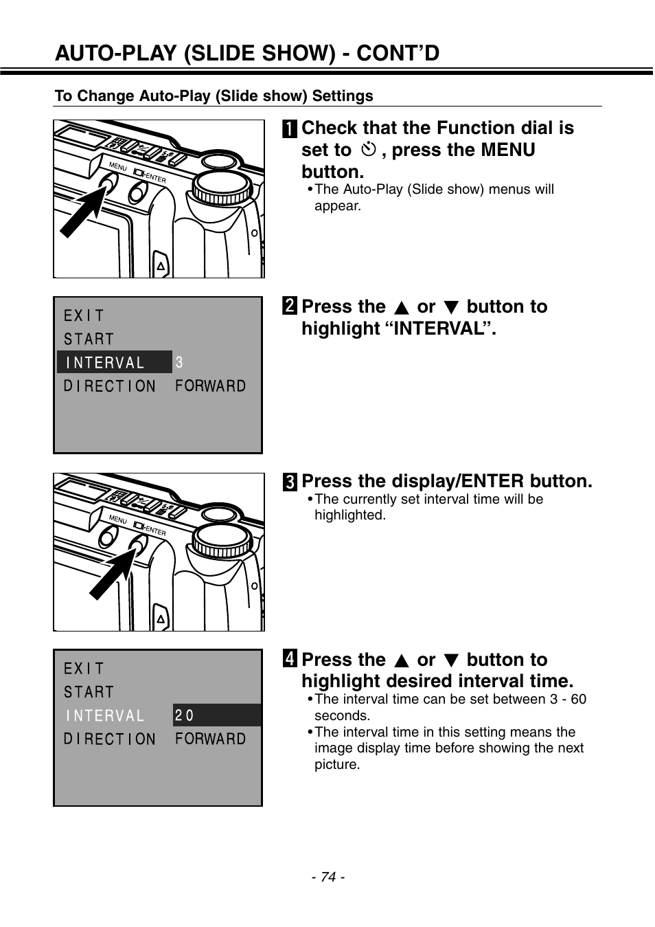Auto-play (slide show) - cont’d | Konica Minolta pmn User Manual | Page 75 / 131