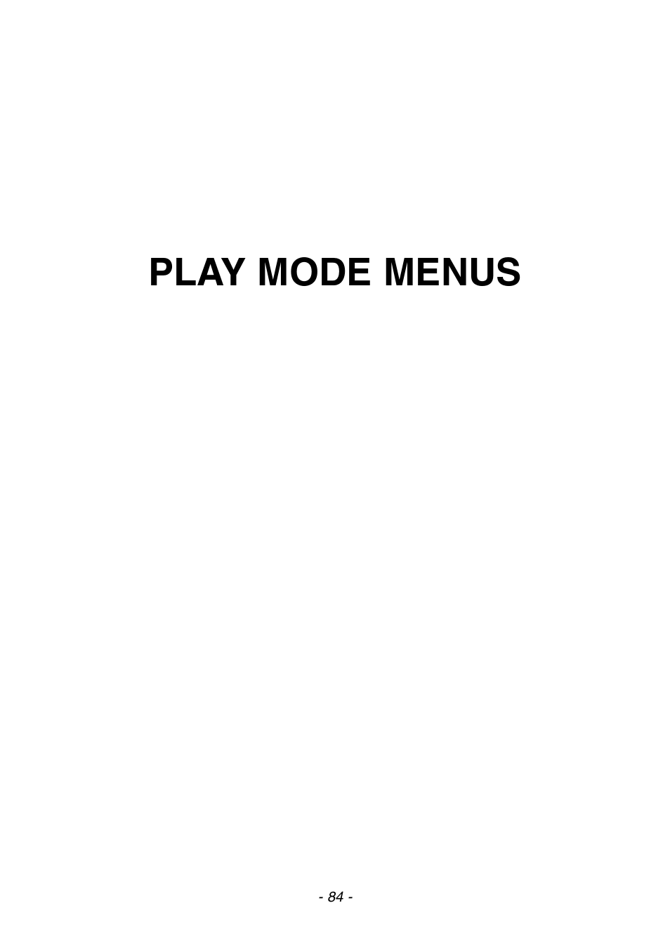 Play mode menus | Konica Minolta pmn User Manual | Page 85 / 131