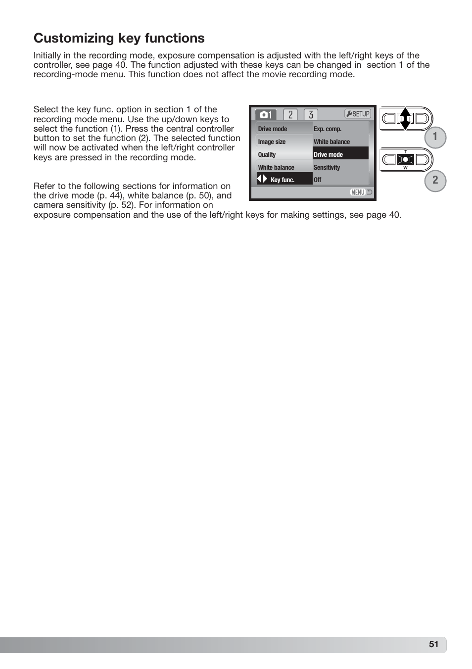 Customizing key functions | Konica Minolta xg User Manual | Page 51 / 132