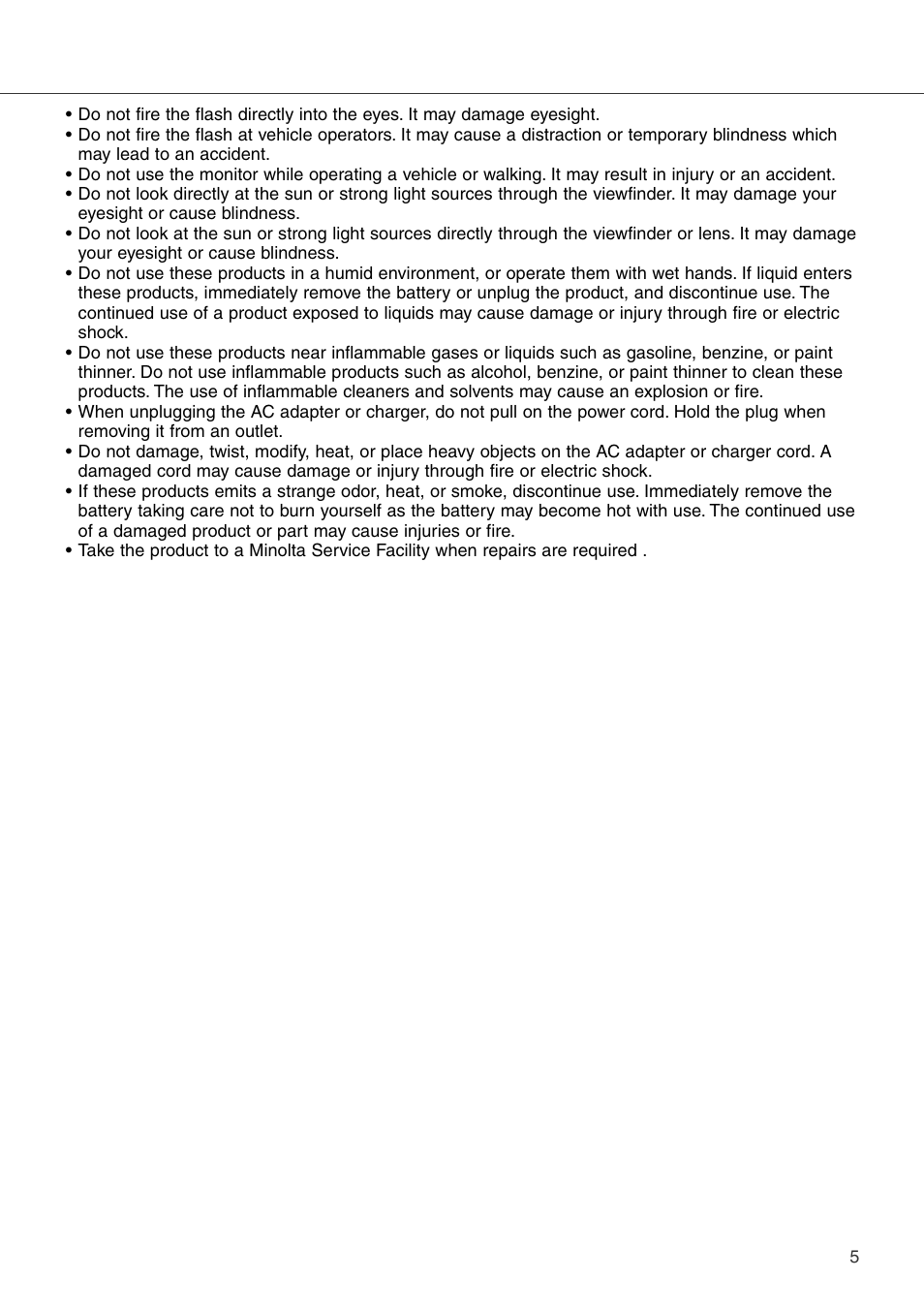 Konica Minolta DiMAGE Xi User Manual | Page 5 / 96