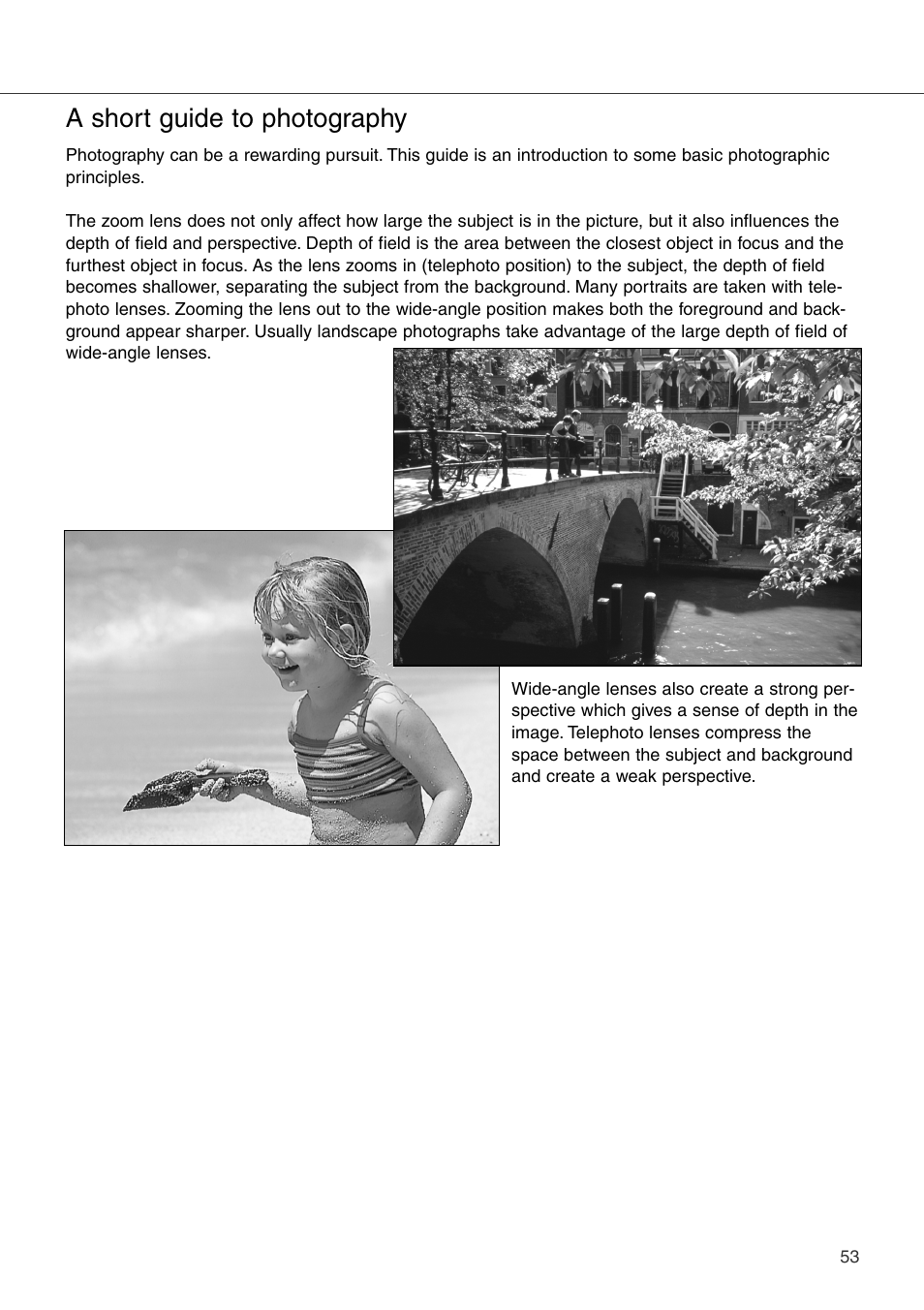 A short guide to photography | Konica Minolta DiMAGE Xi User Manual | Page 53 / 96