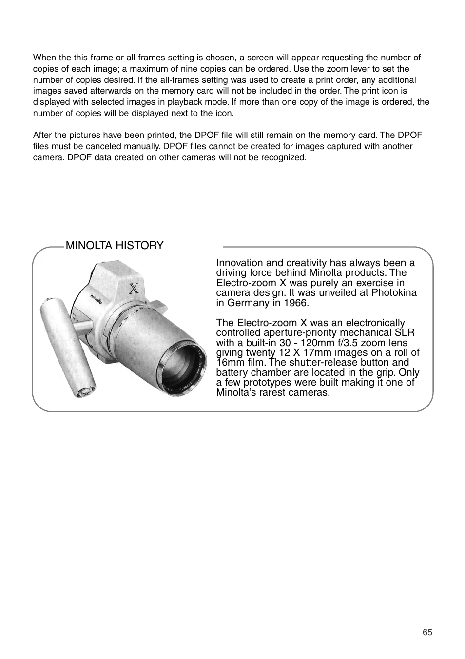 Konica Minolta DiMAGE Xi User Manual | Page 65 / 96