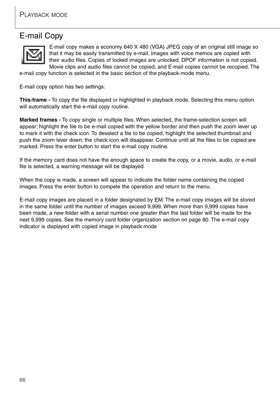 E-mail copy | Konica Minolta DiMAGE Xi User Manual | Page 66 / 96
