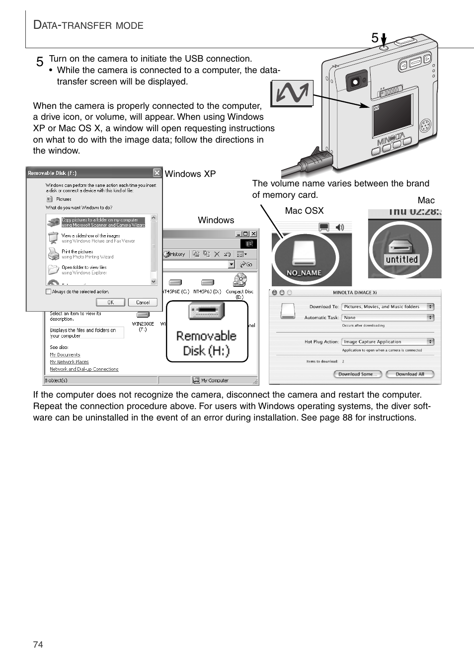 Konica Minolta DiMAGE Xi User Manual | Page 74 / 96