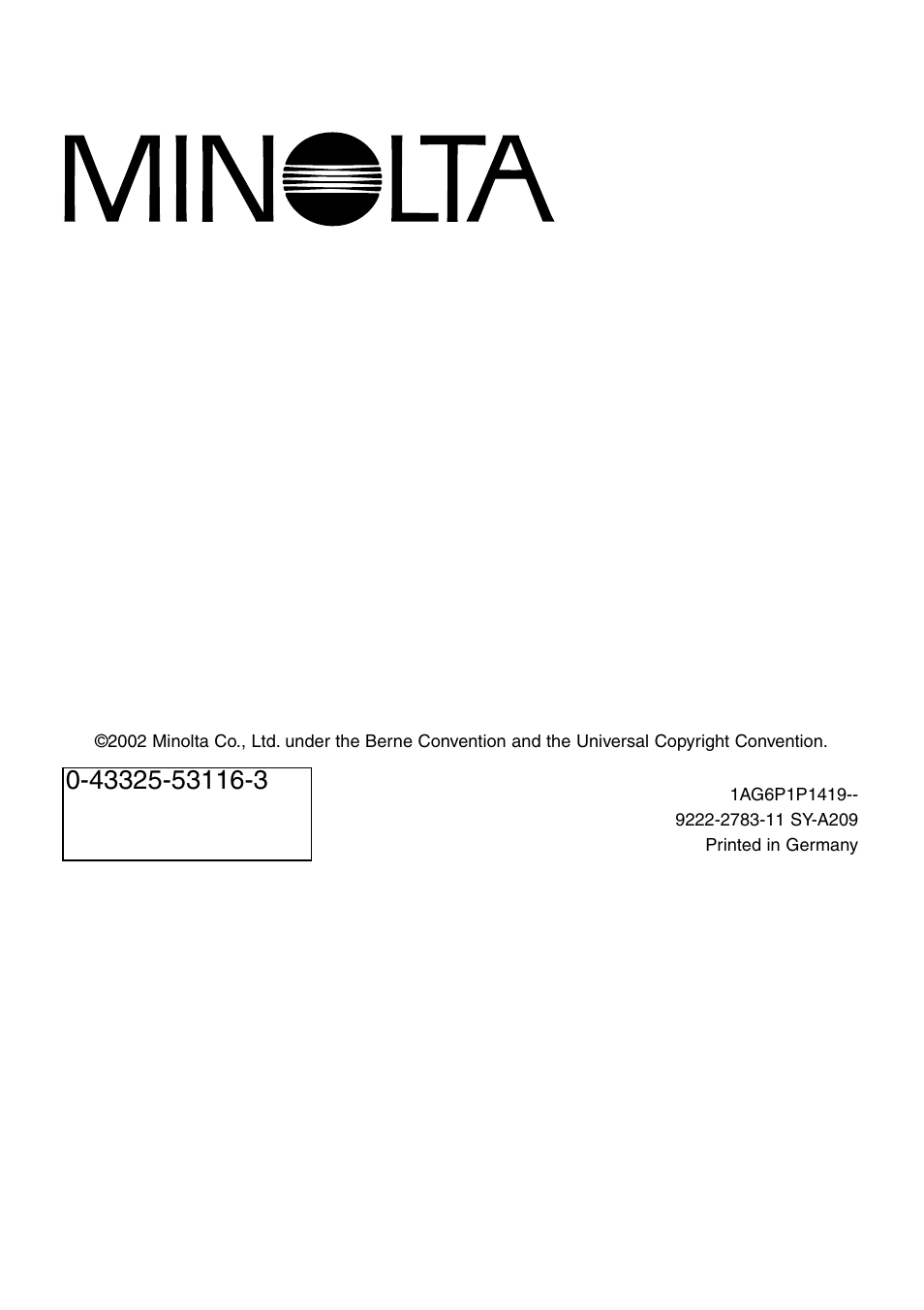 Konica Minolta DiMAGE Xi User Manual | Page 96 / 96