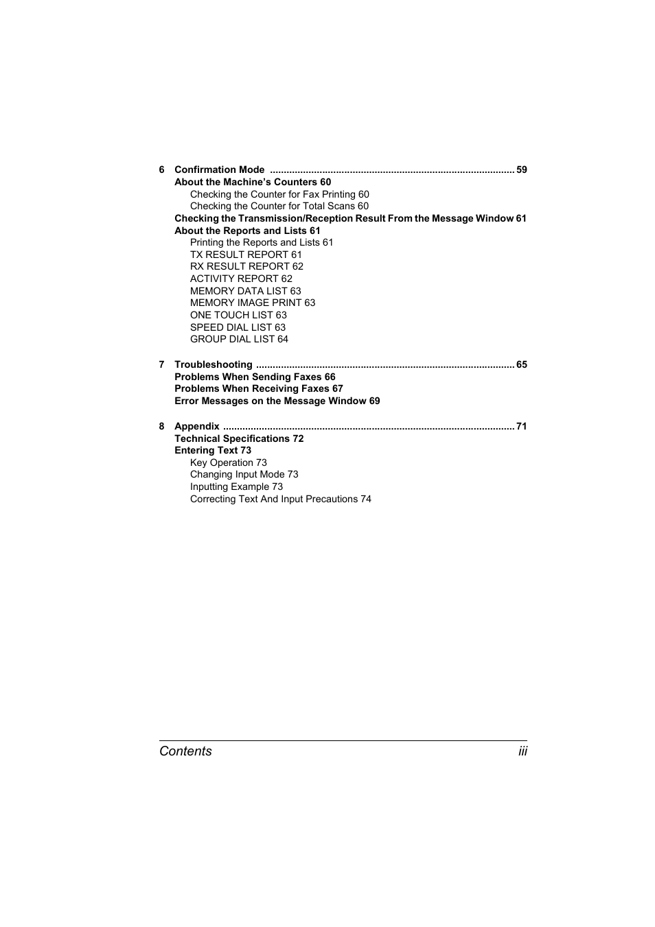 Contents iii | Konica Minolta 4556-9598-01A User Manual | Page 5 / 84