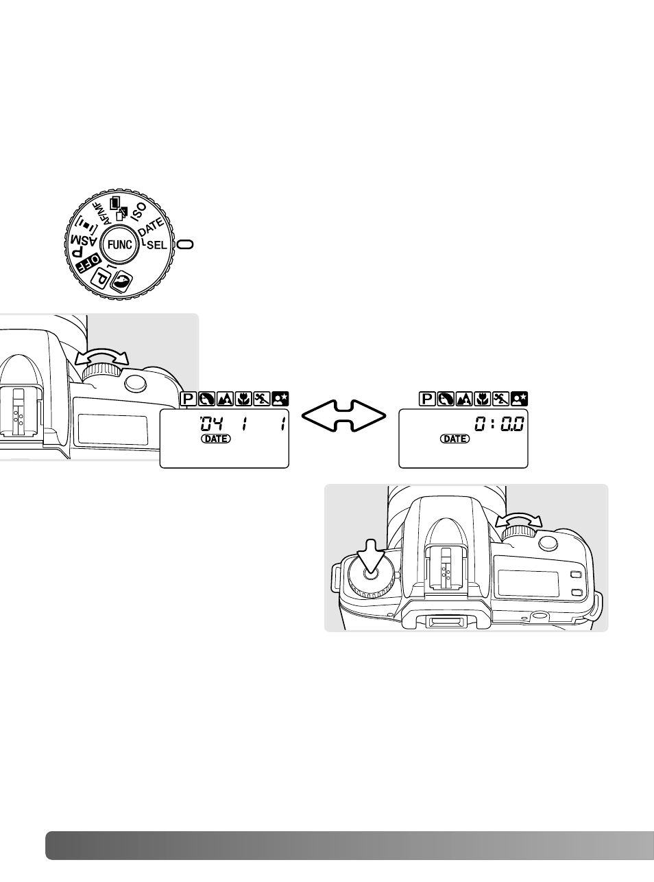 Setting date and time - date model | Konica Minolta MAXXUM 50 User Manual | Page 18 / 64