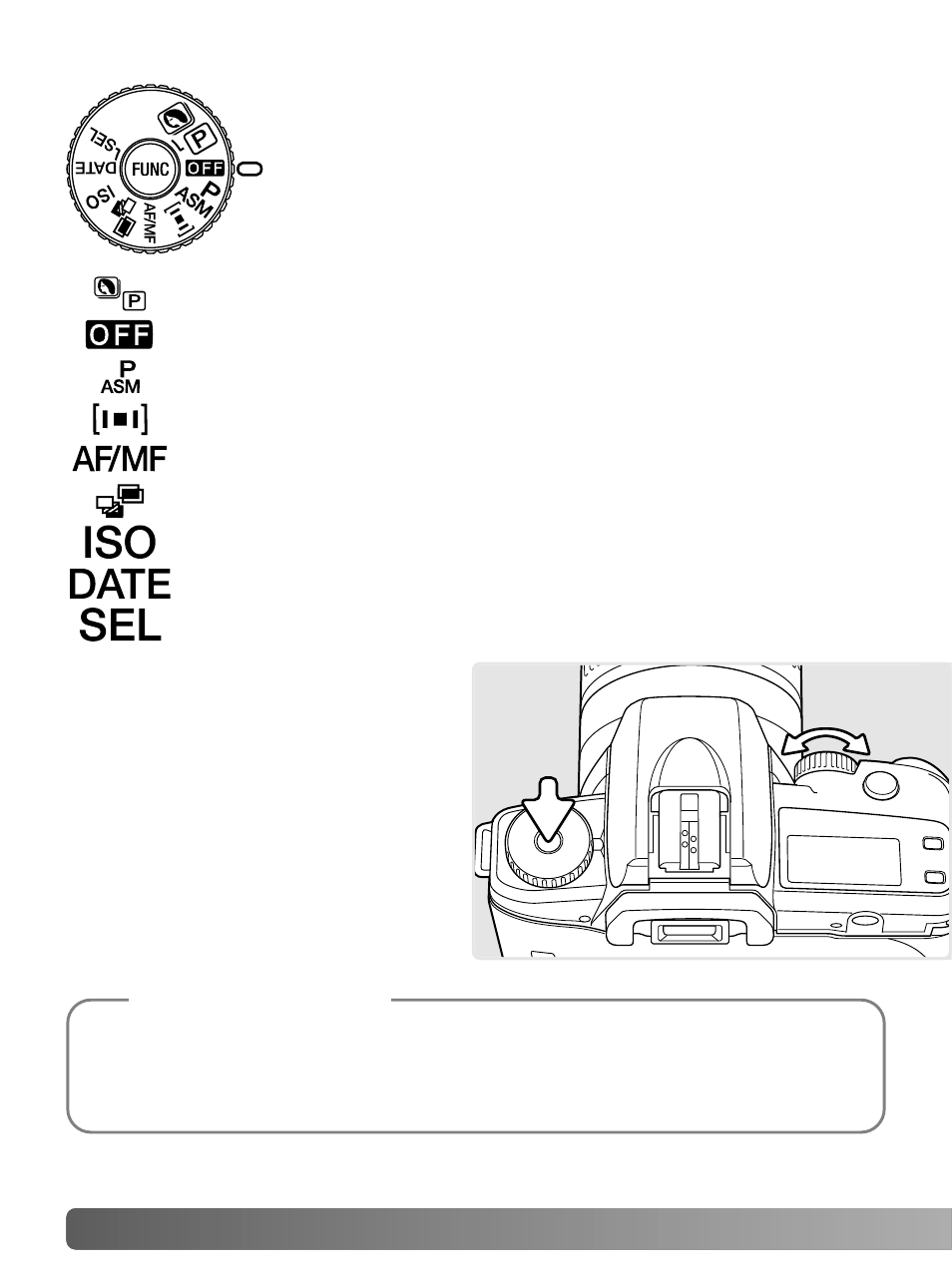 Function dial | Konica Minolta MAXXUM 50 User Manual | Page 36 / 64
