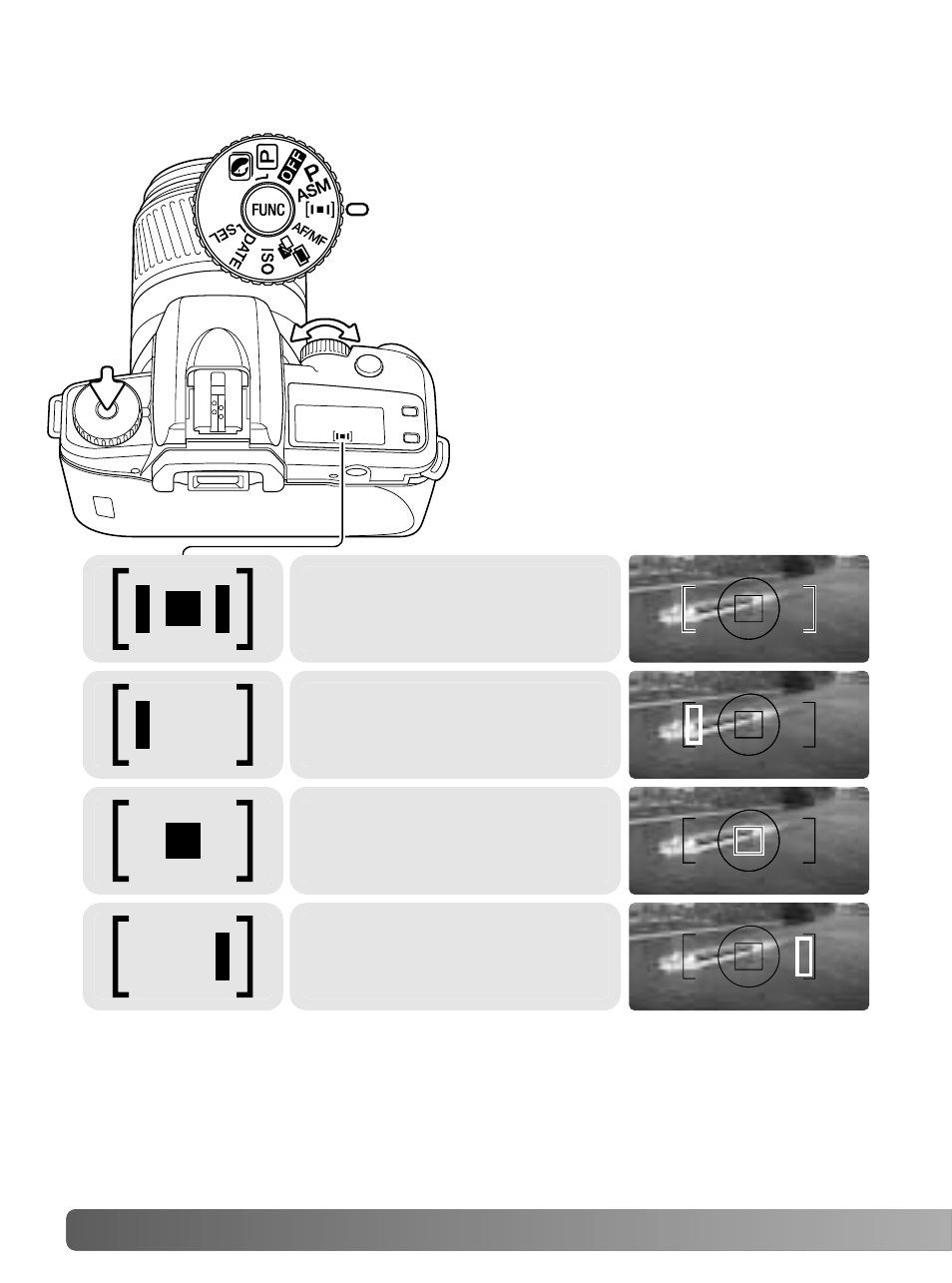 Focus area selection | Konica Minolta MAXXUM 50 User Manual | Page 46 / 64