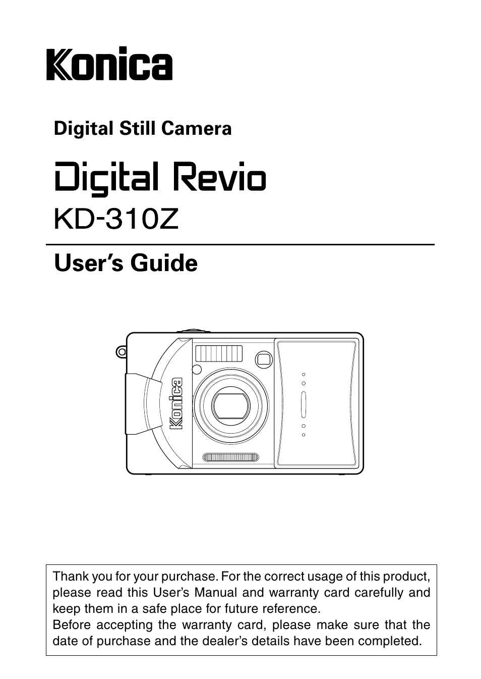 Konica Minolta Revio KD310Z User Manual | 113 pages