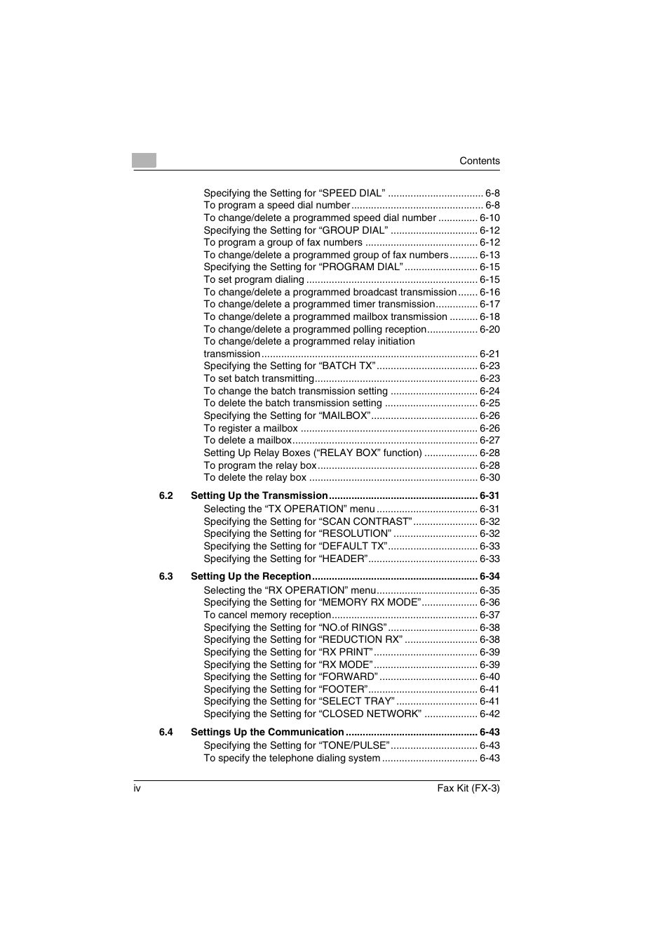 Konica Minolta Fax Kit (FX-3) User Manual | Page 5 / 160
