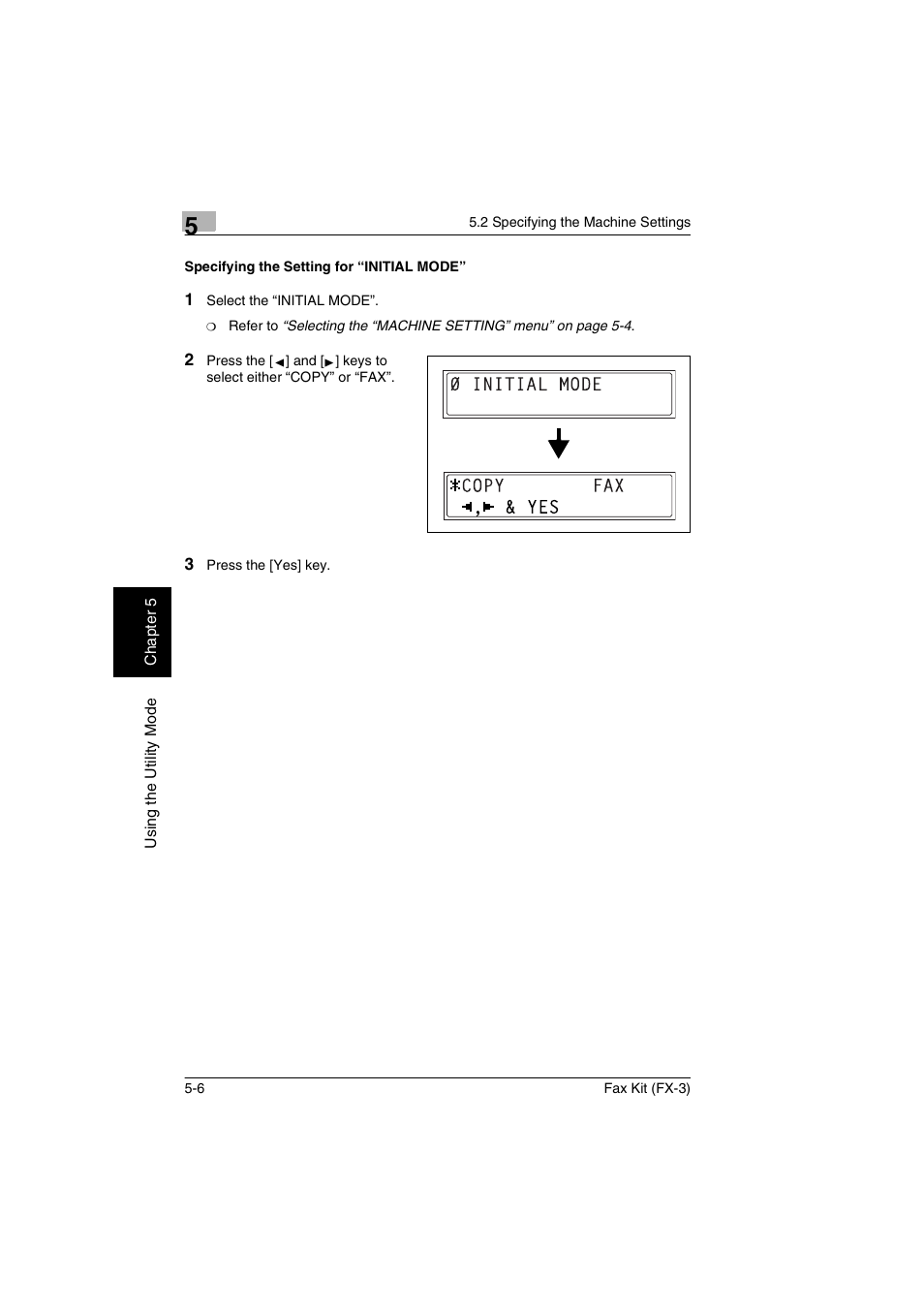 Specifying the setting for “initial mode, Specifying the setting for “initial mode” -6 | Konica Minolta Fax Kit (FX-3) User Manual | Page 85 / 160