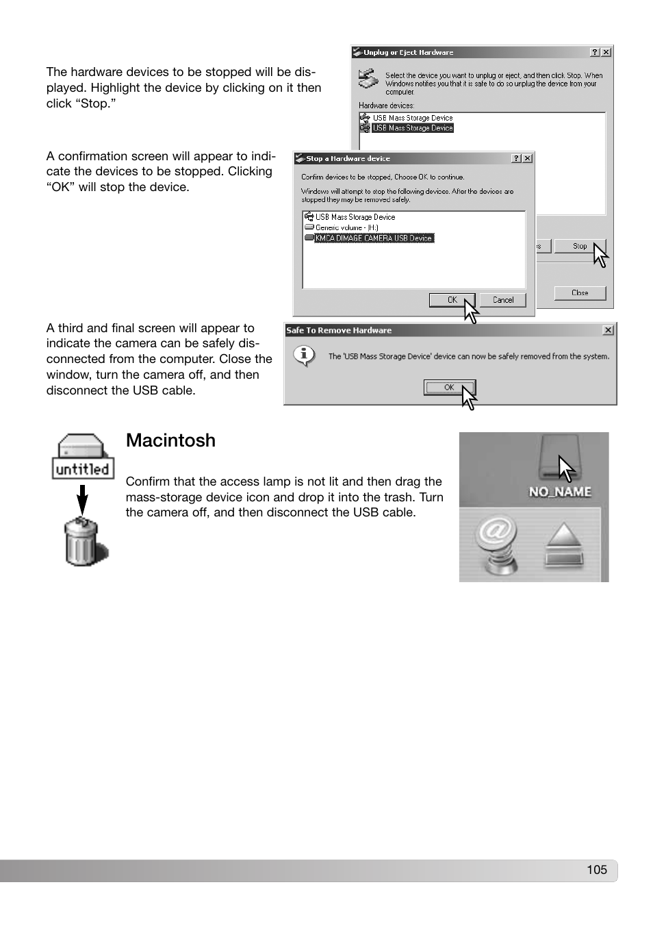 Macintosh | Konica Minolta DiMAGE Z3 User Manual | Page 105 / 124