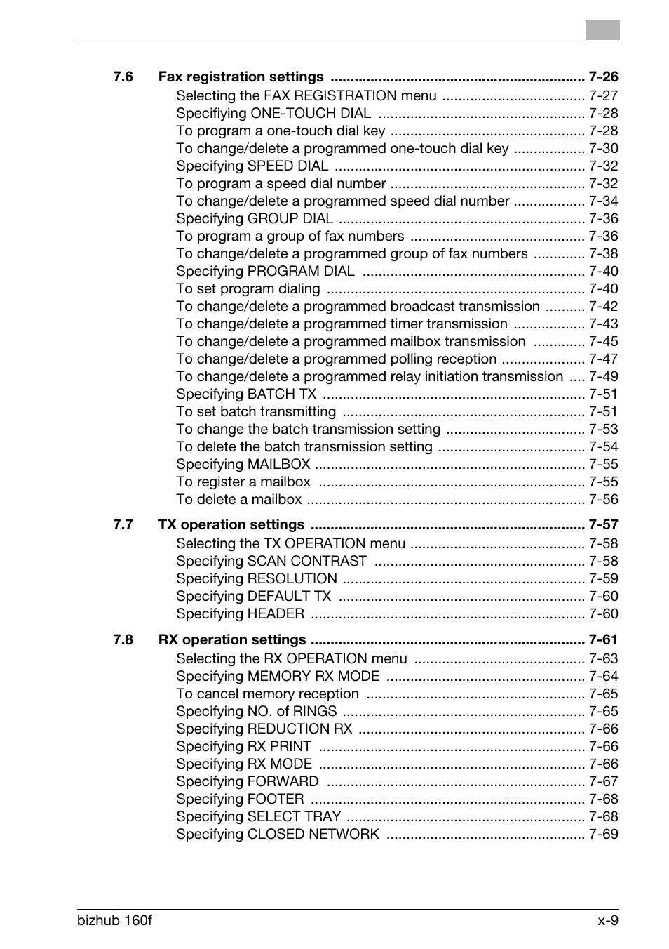 Konica Minolta bizhub 160f User Manual | Page 11 / 302