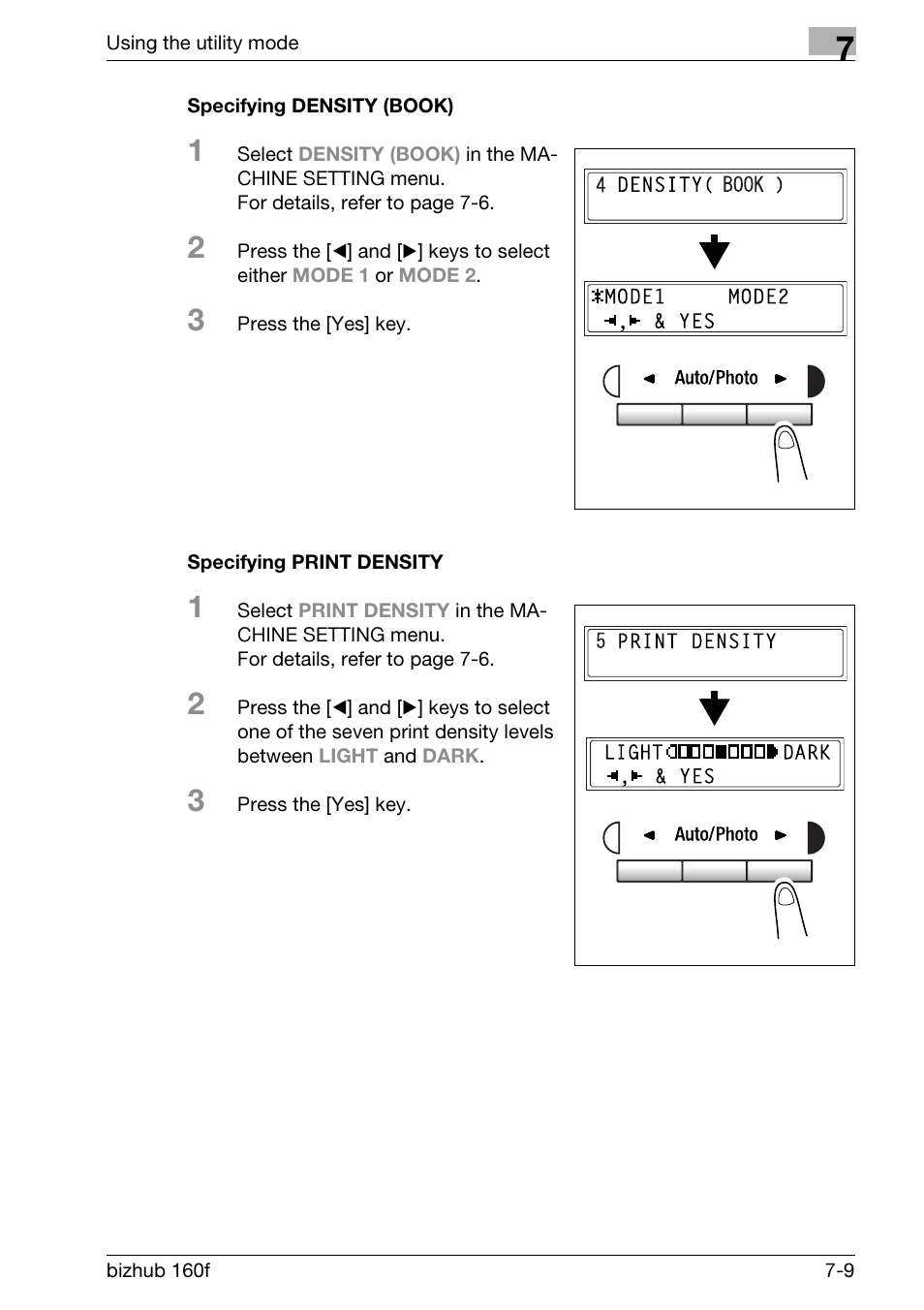 Specifying density (book), Specifying print density | Konica Minolta bizhub 160f User Manual | Page 173 / 302