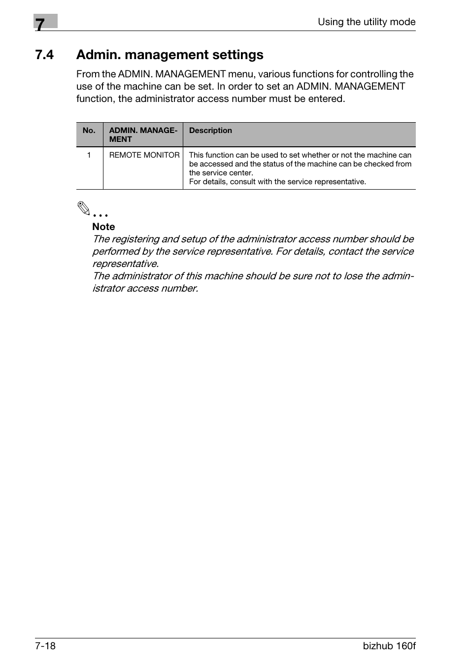 4 admin. management settings, Admin. management settings -18 | Konica Minolta bizhub 160f User Manual | Page 182 / 302