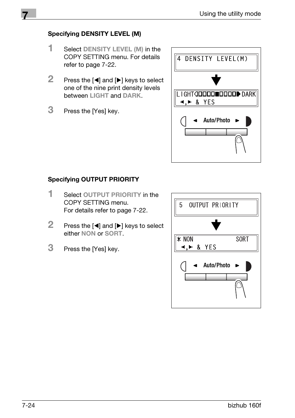 Specifying density level (m), Specifying output priority | Konica Minolta bizhub 160f User Manual | Page 188 / 302