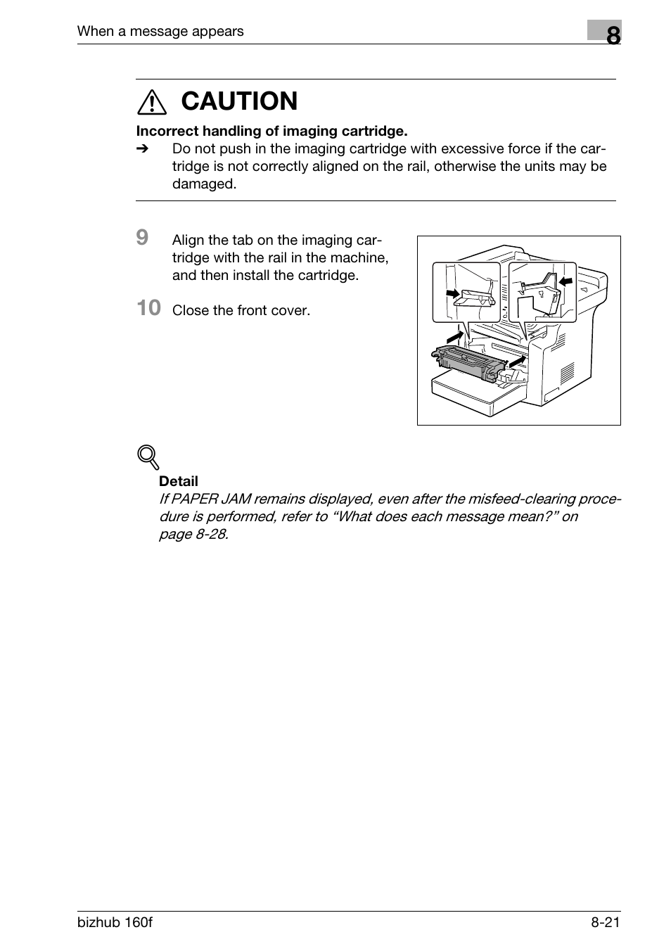 7 caution | Konica Minolta bizhub 160f User Manual | Page 265 / 302