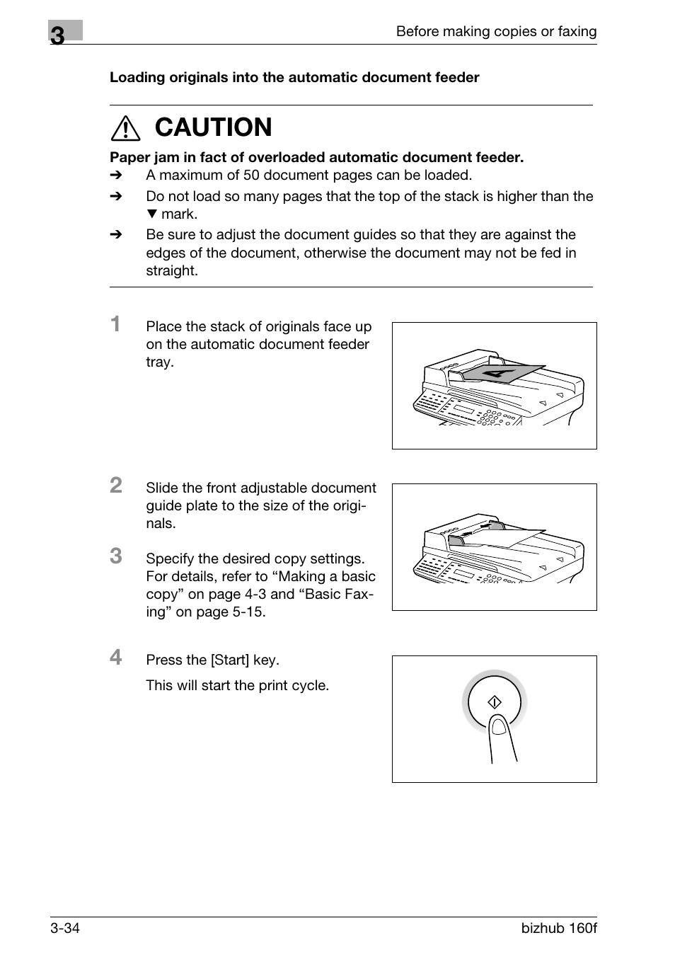 7 caution | Konica Minolta bizhub 160f User Manual | Page 84 / 302