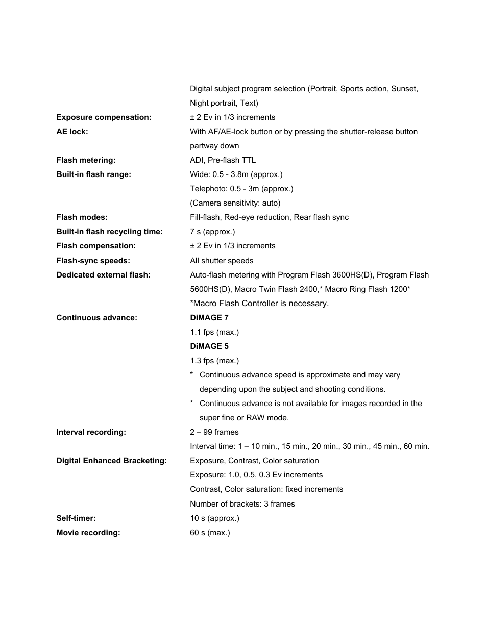 Konica Minolta Maxxum 5 User Manual | Page 3 / 8