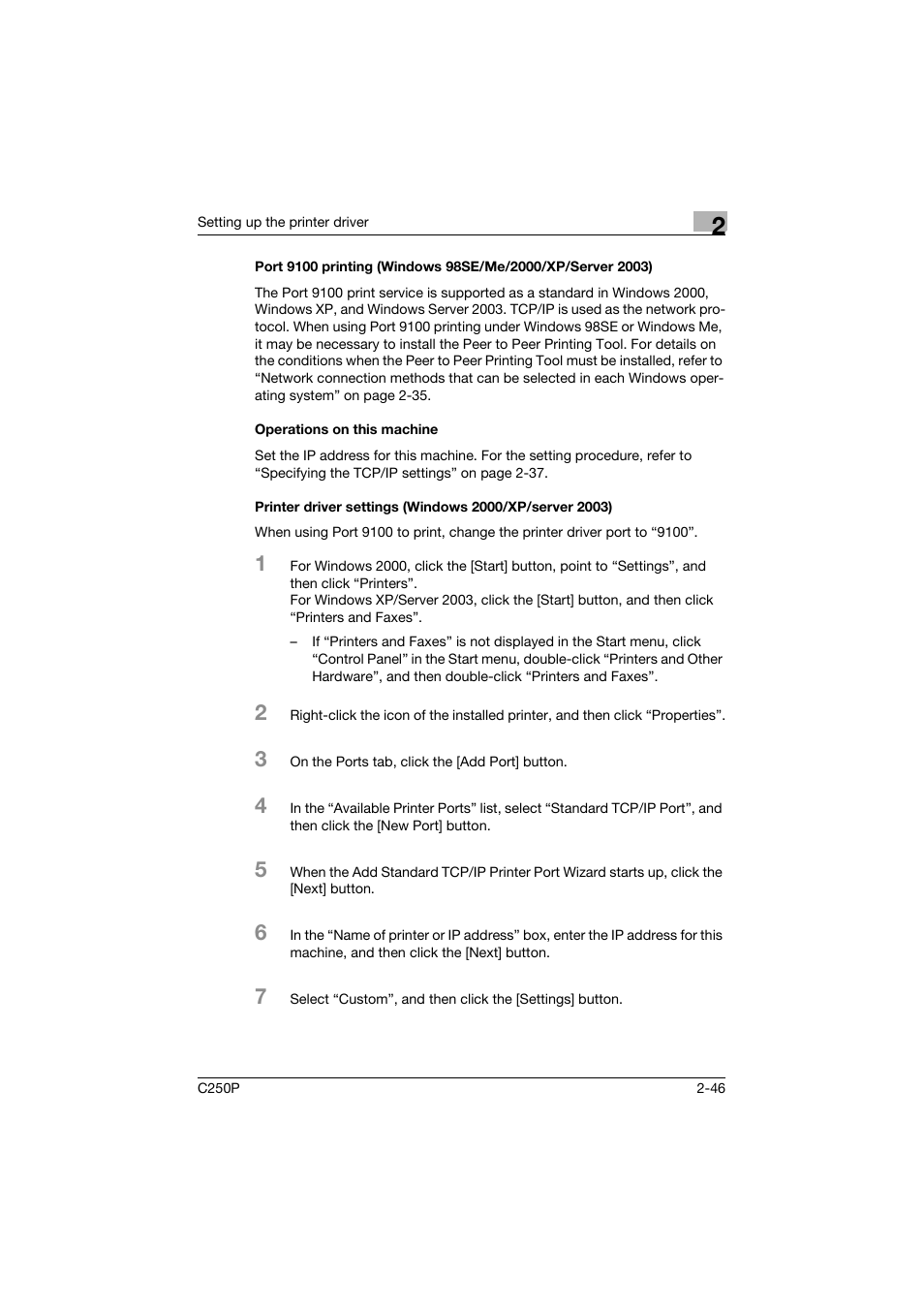Operations on this machine | Konica Minolta C250P User Manual | Page 109 / 498