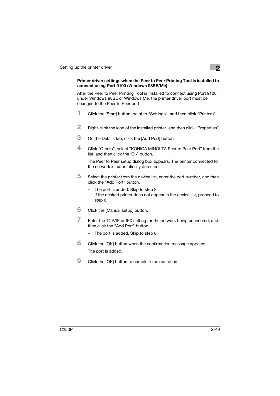 Konica Minolta C250P User Manual | Page 112 / 498