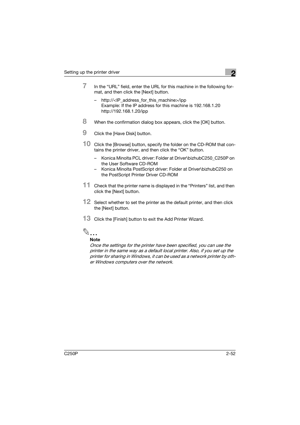 Konica Minolta C250P User Manual | Page 115 / 498