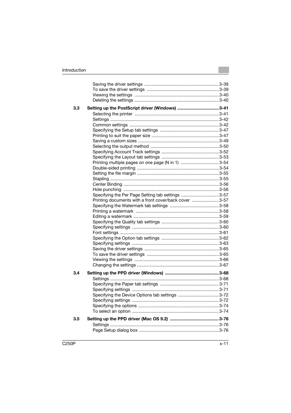 Konica Minolta C250P User Manual | Page 12 / 498