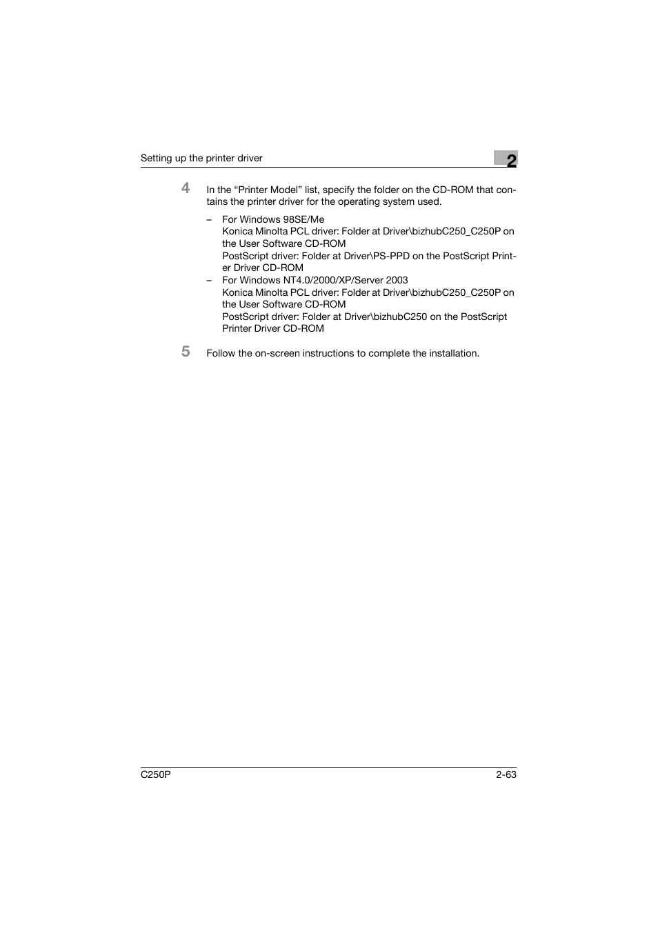 Konica Minolta C250P User Manual | Page 126 / 498