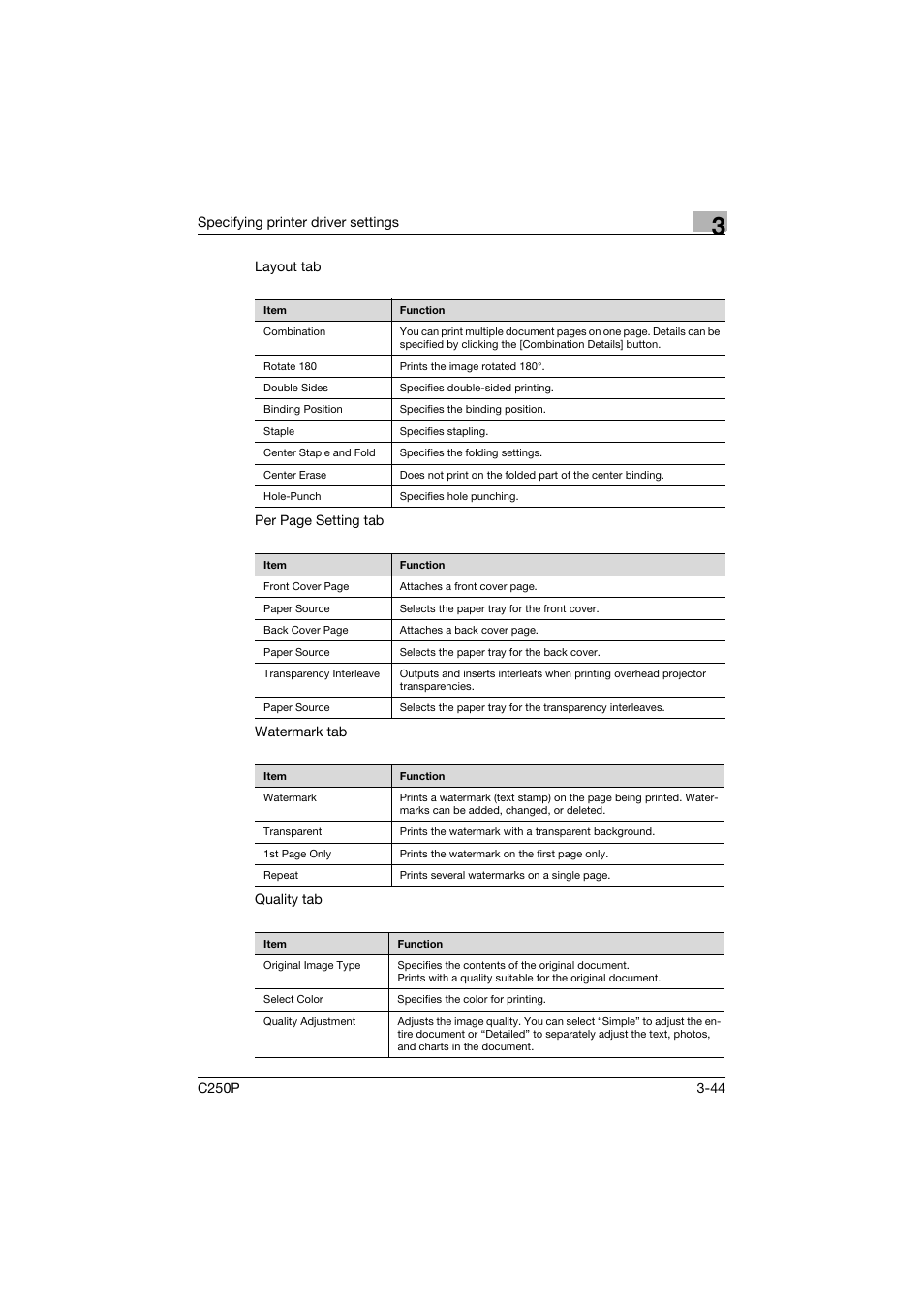 Konica Minolta C250P User Manual | Page 177 / 498