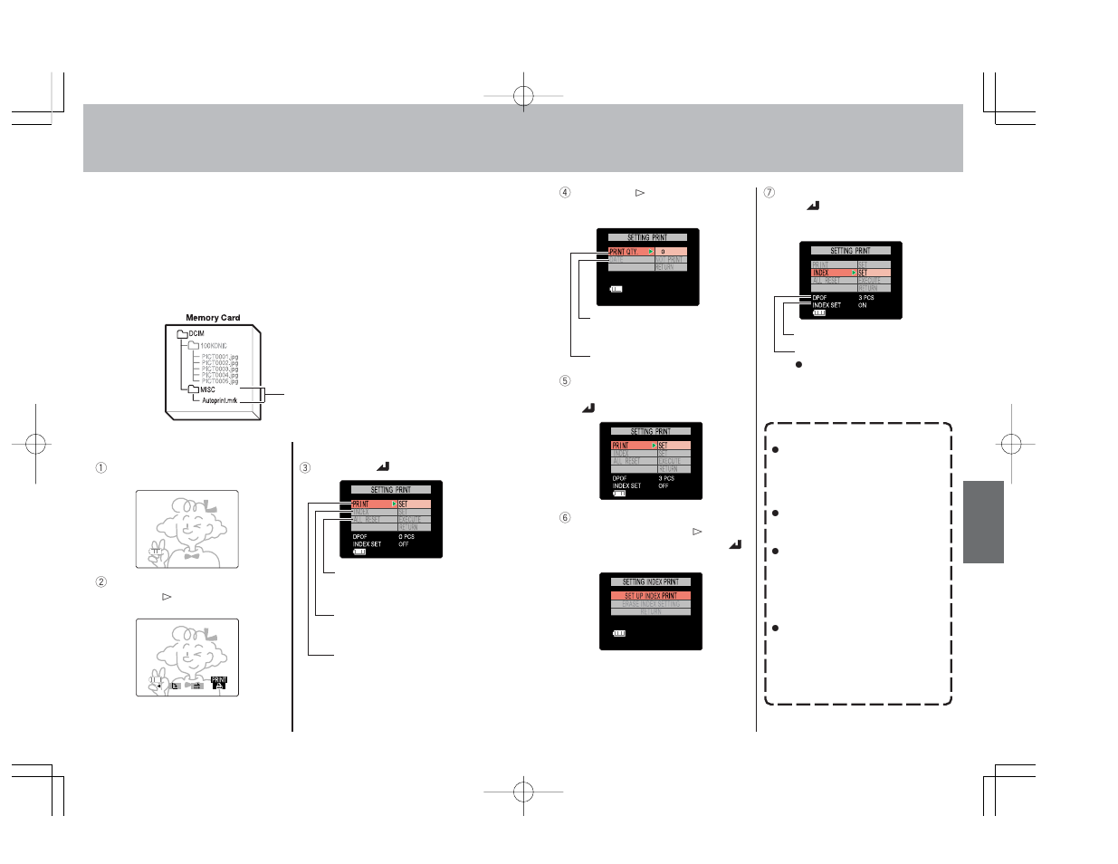Digital print order format (dpof) setting | Konica Minolta Konica Digital Revio KD-300Z User Manual | Page 31 / 50