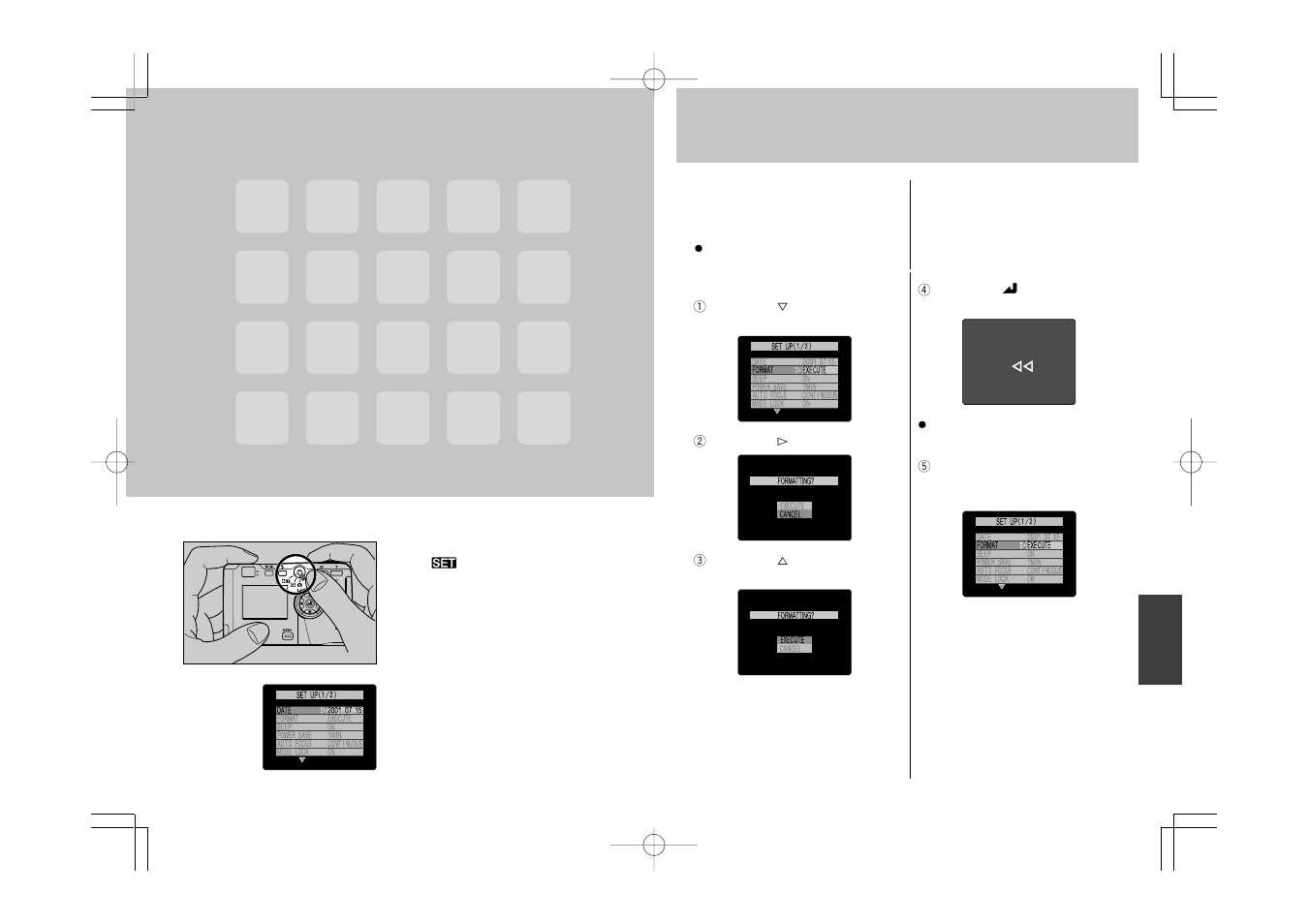 Camera setup options | Konica Minolta Konica Digital Revio KD-300Z User Manual | Page 32 / 50