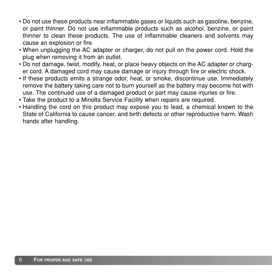 Konica Minolta Dimage A1 User Manual | Page 6 / 49