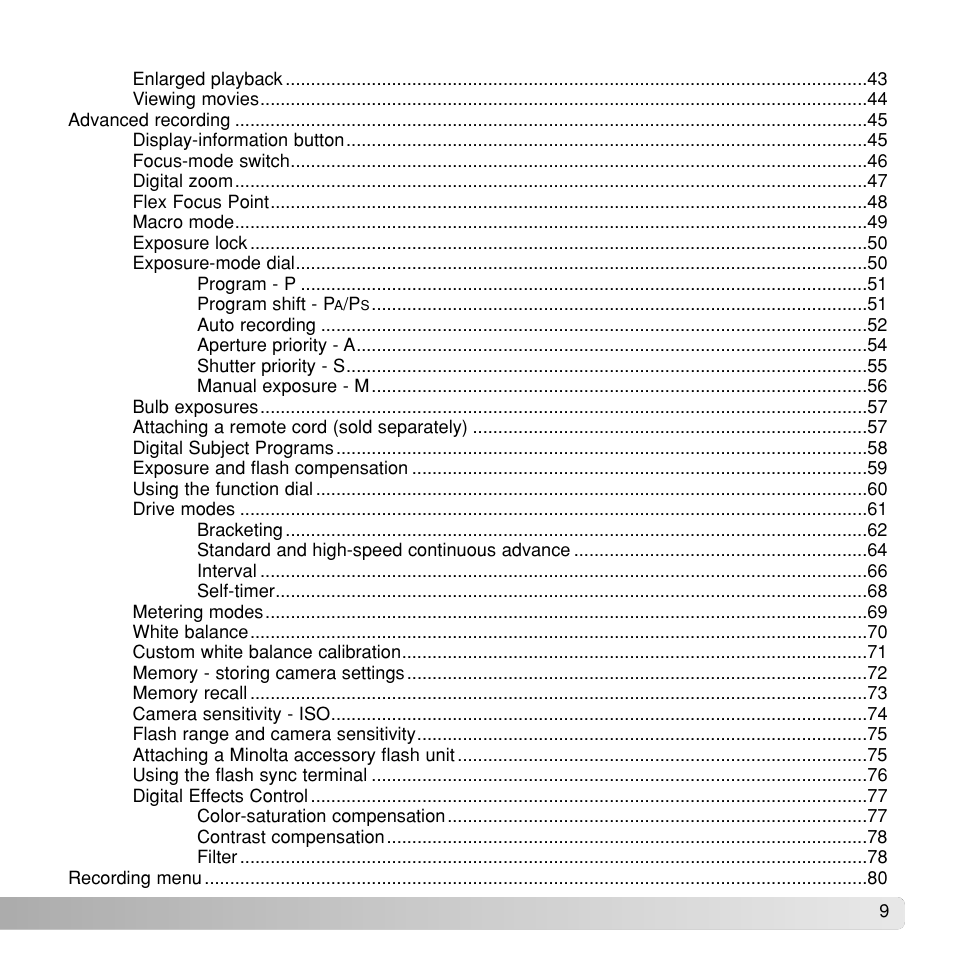 Konica Minolta Dimage A1 User Manual | Page 9 / 49