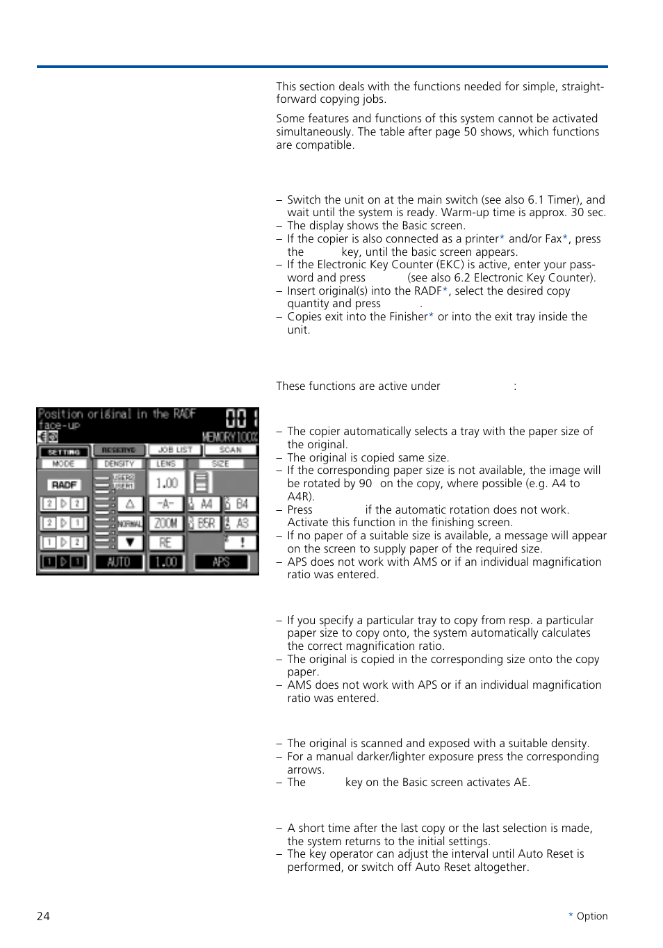 Simple copying, 1 automatic copying | Konica Minolta 7020 User Manual | Page 24 / 58