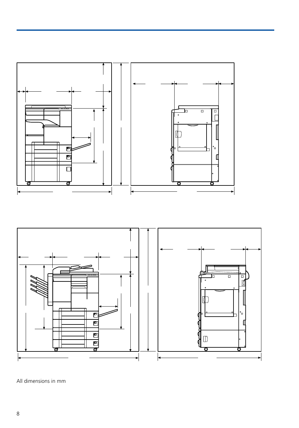 Advice on installation and user safety, 3 installation space | Konica Minolta 7020 User Manual | Page 8 / 58