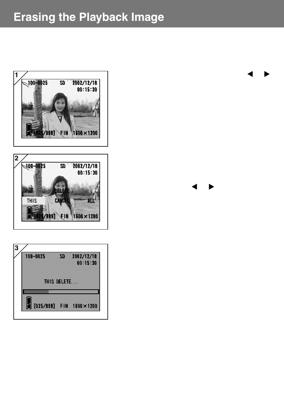 Erasing the playback image | Konica Minolta Konica Digital Revio KD-400Z User Manual | Page 68 / 117