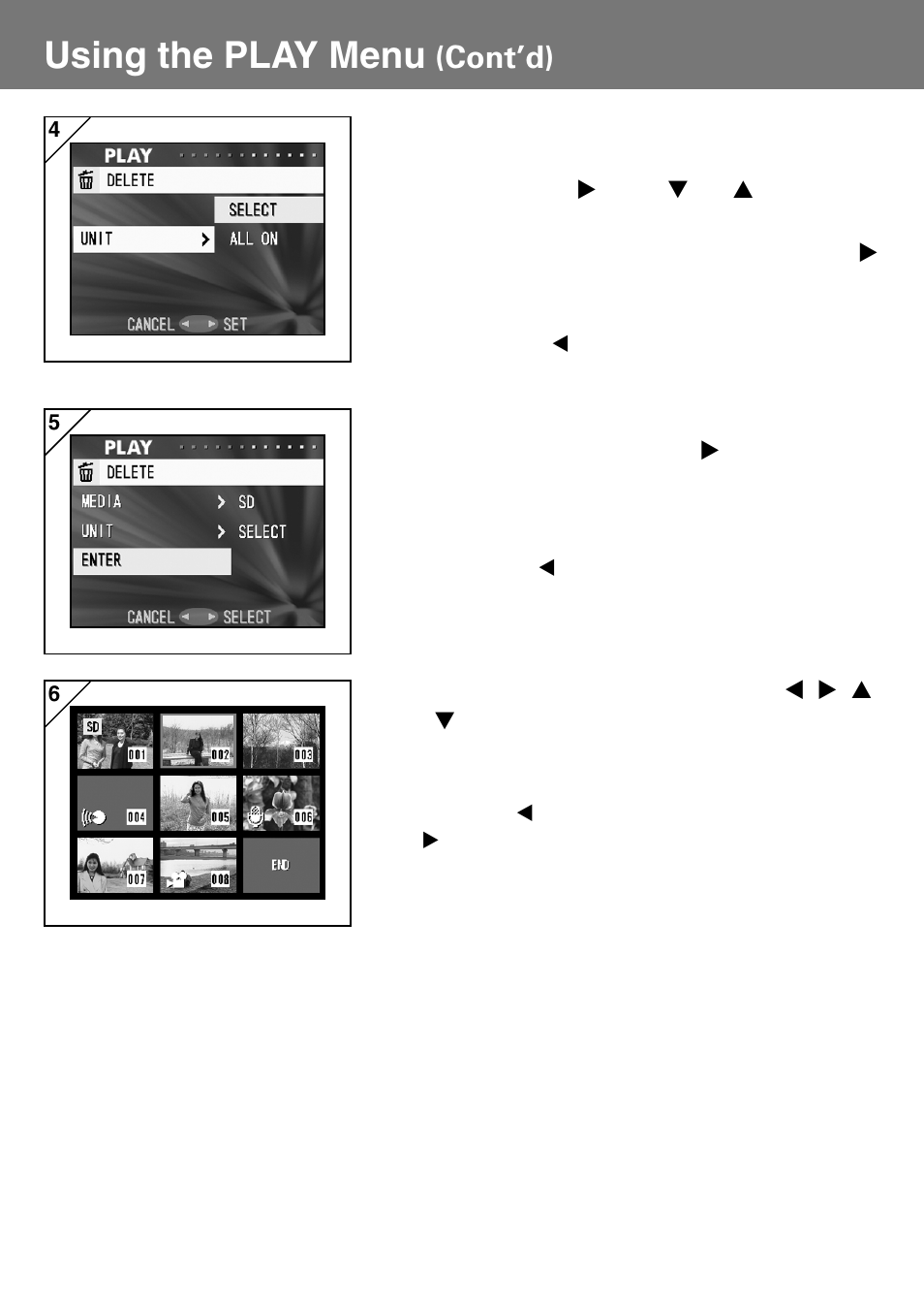 Using the play menu, Cont’d) | Konica Minolta Konica Digital Revio KD-400Z User Manual | Page 75 / 117