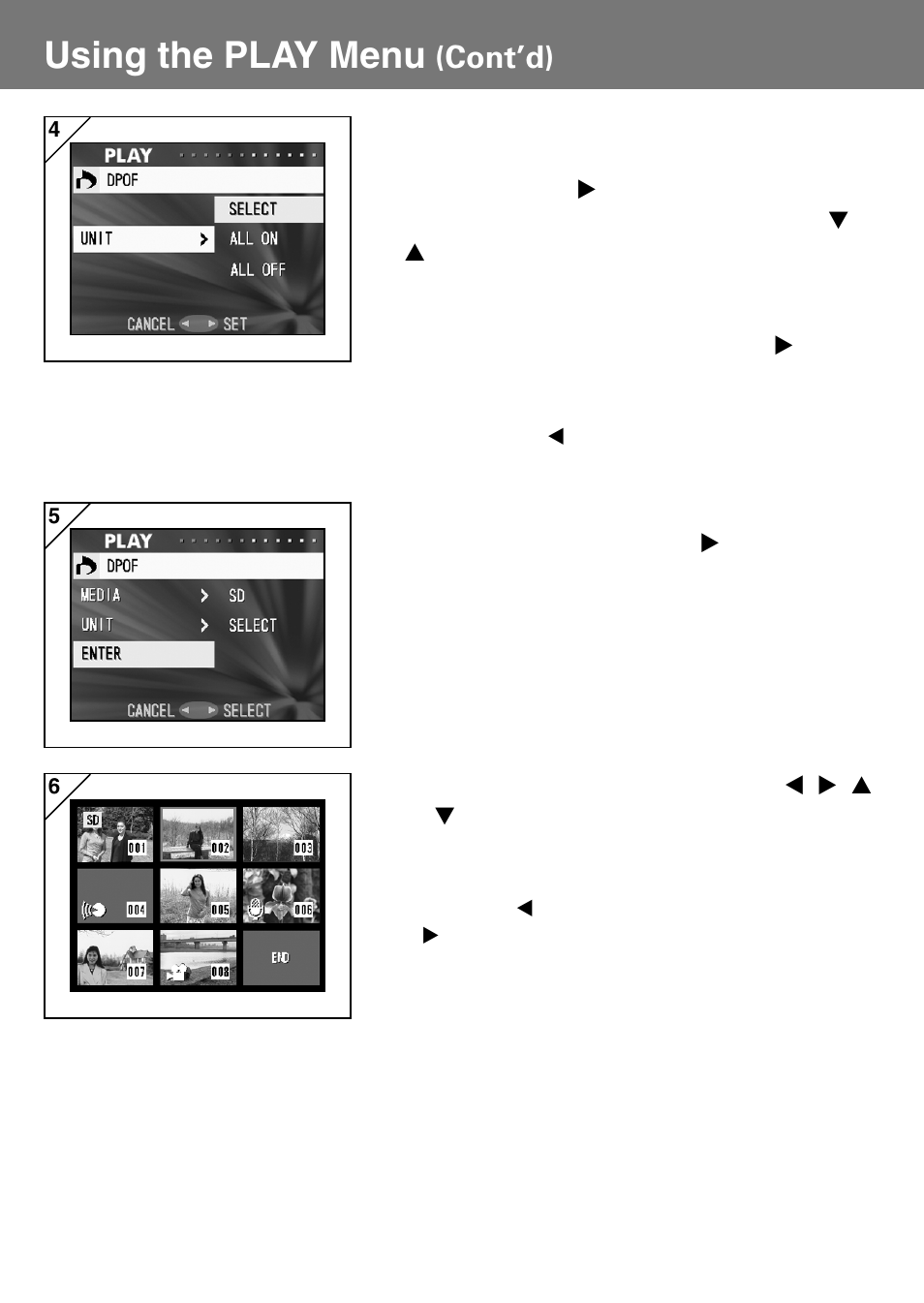 Using the play menu, Cont’d) | Konica Minolta Konica Digital Revio KD-400Z User Manual | Page 79 / 117