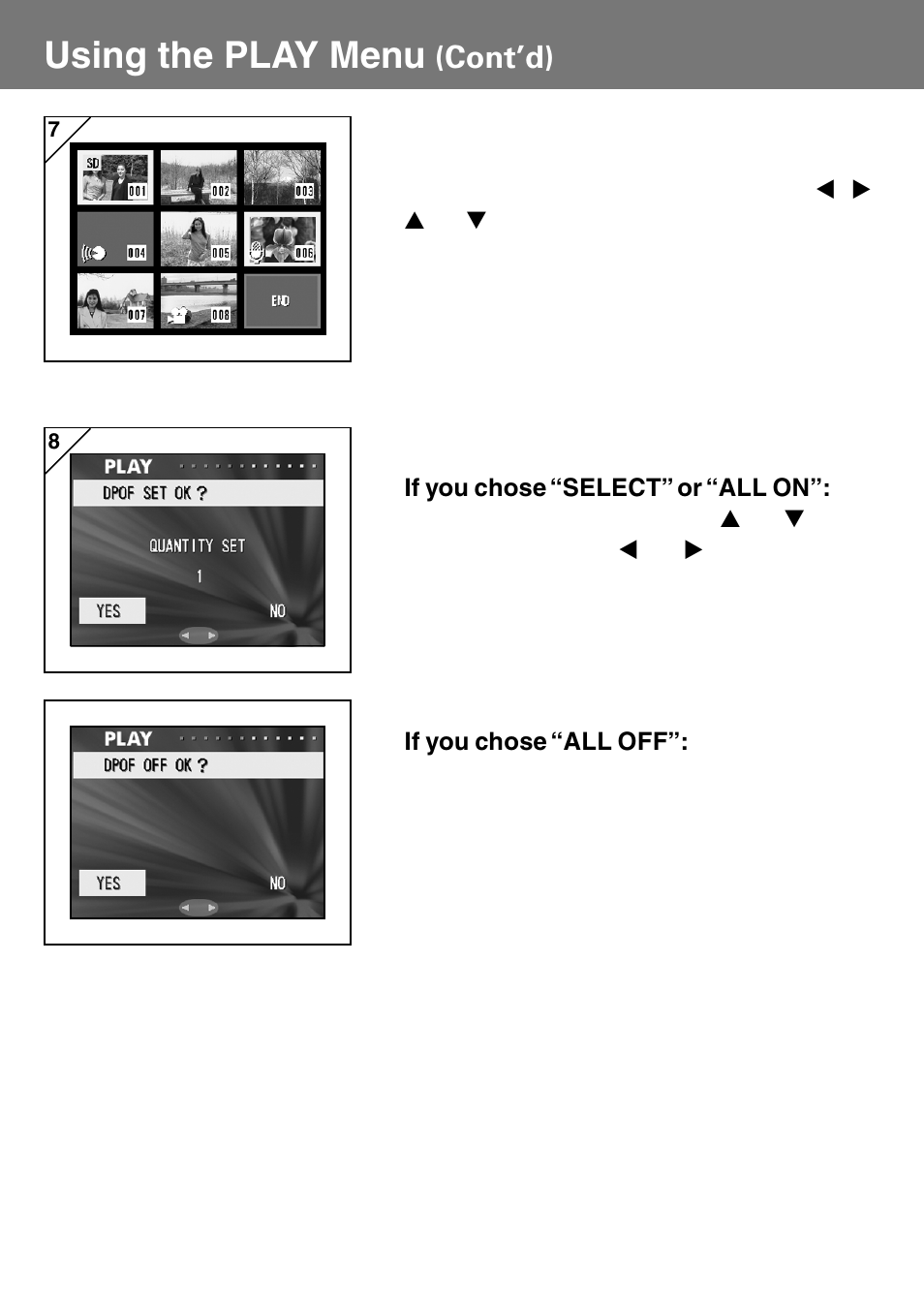 Using the play menu, Cont’d) | Konica Minolta Konica Digital Revio KD-400Z User Manual | Page 80 / 117