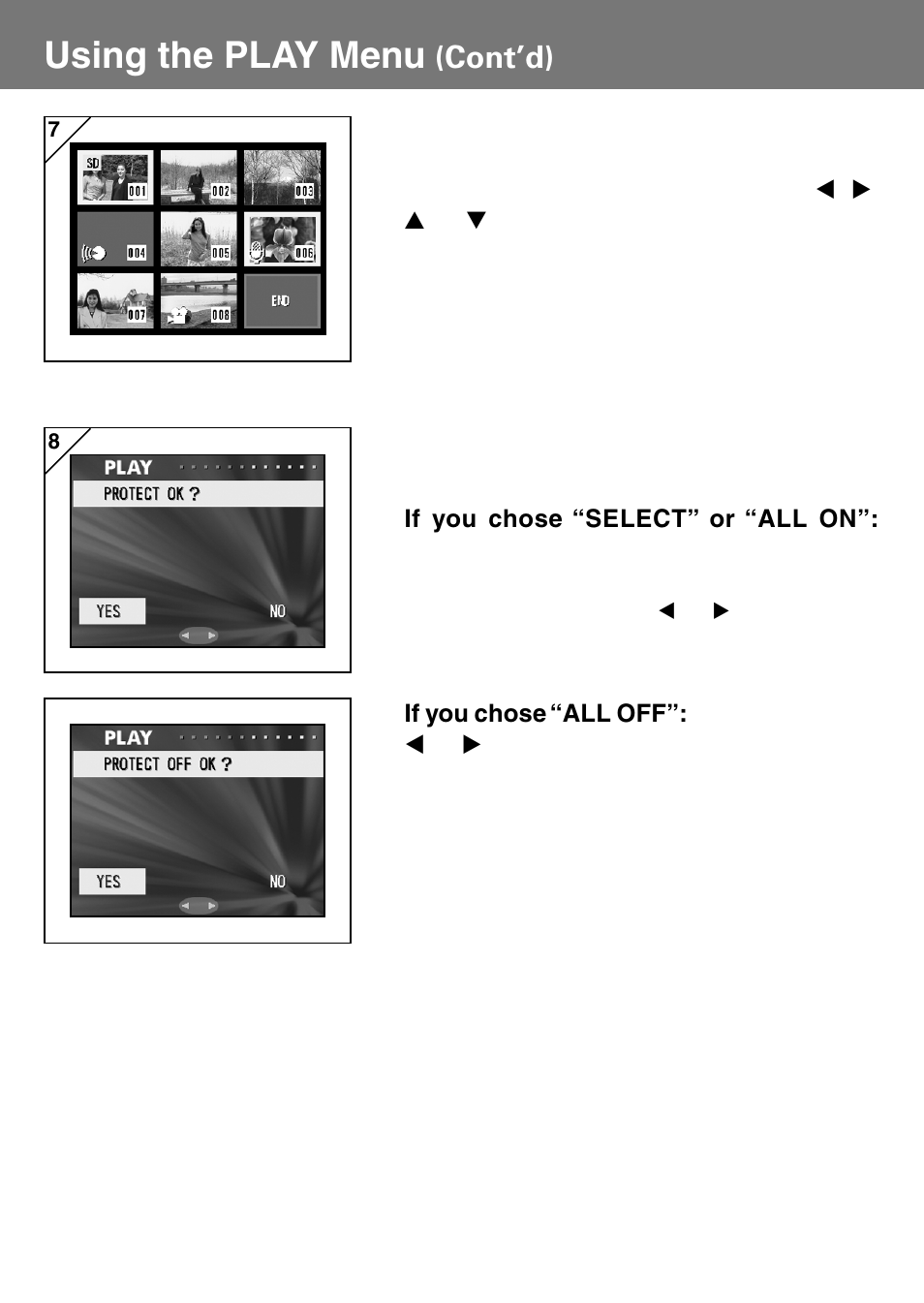 Using the play menu, Cont’d) | Konica Minolta Konica Digital Revio KD-400Z User Manual | Page 84 / 117